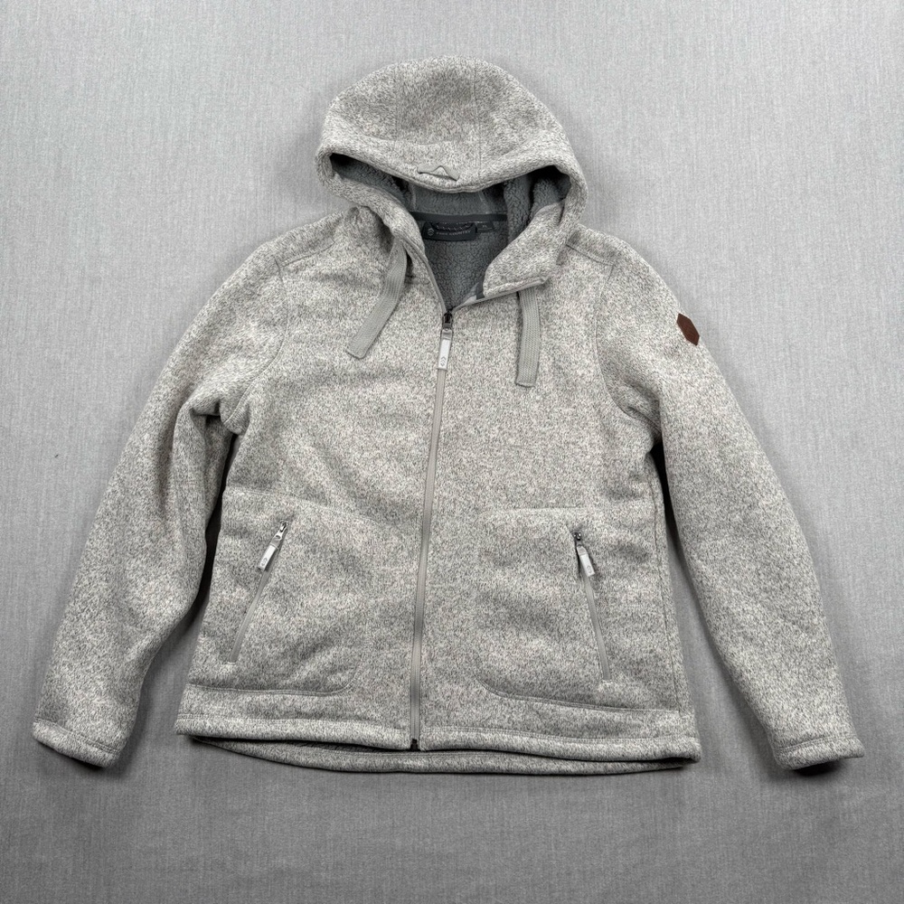 Free Country XL Heather Gray Hooded Zip Jacket